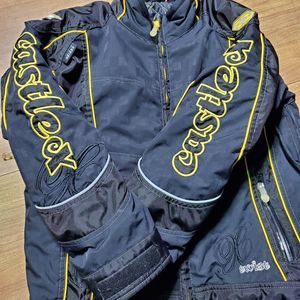 Castle X Twist Winter Jacket Race Wear Black Yellow Embroidered Logo Women's Sm